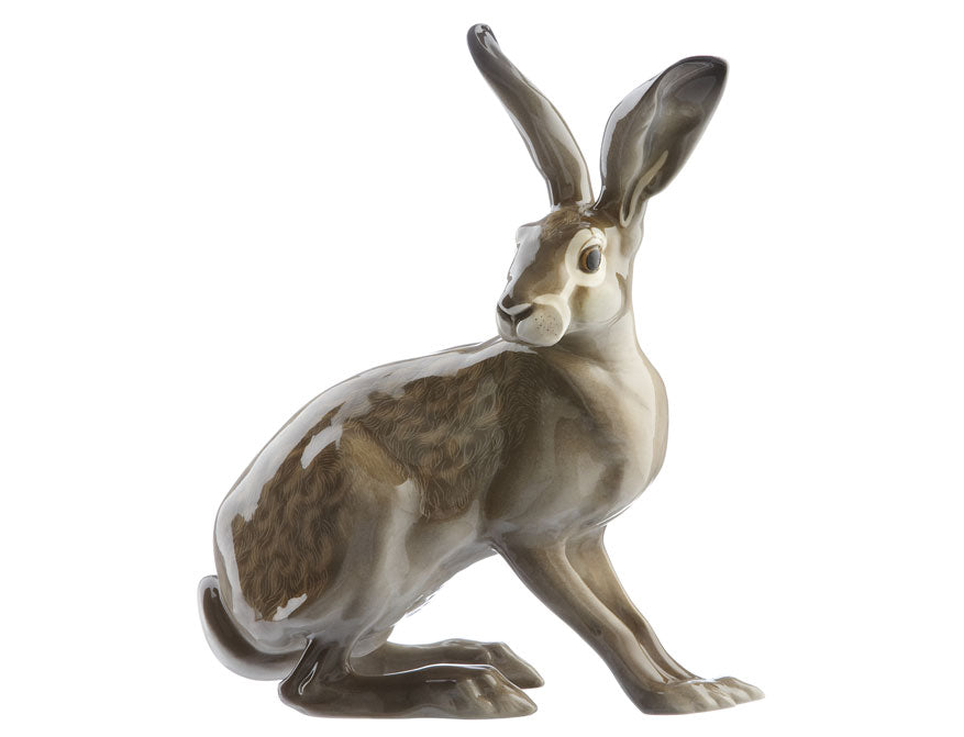 Feldhase Lamprecht Biskuitporzellan handbemalt und glasiert