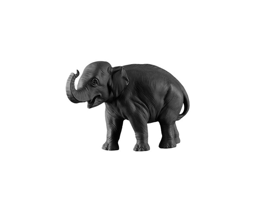 Junger Elefant Hilde Biskuitporzellan weiß