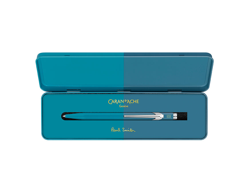 Caran d'Ache Kugelschreiber Cyan/Steel von Paul Smith