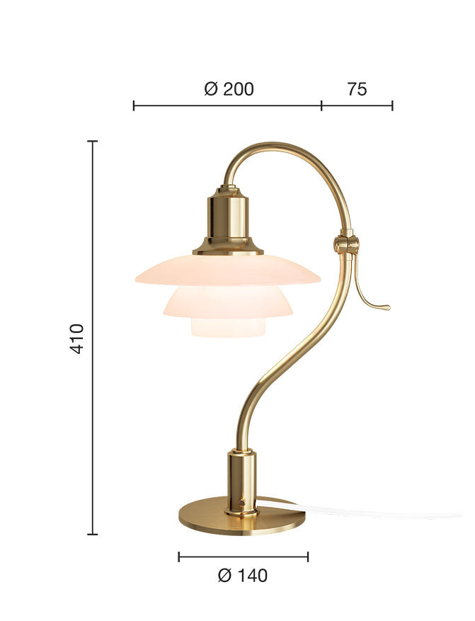 Tischleuchte PH 2/2 Pale Rose