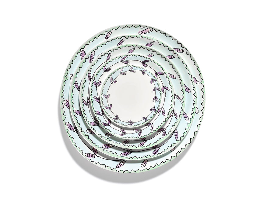 Set aus 2 Tellern XS Blossom Milk