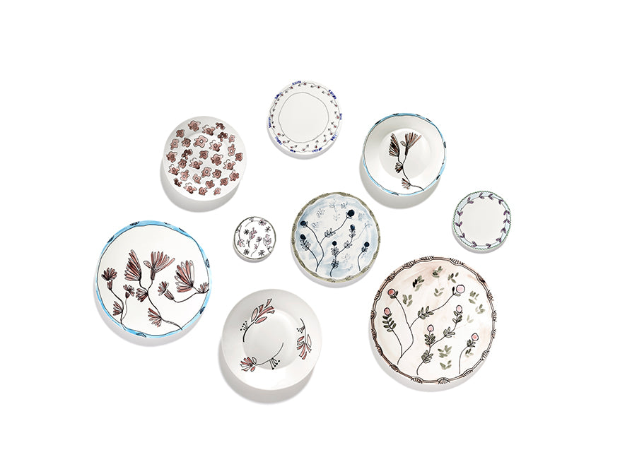 Set aus 2 Tiefen Tellern M Fiore Rosa