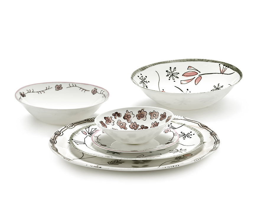 Set aus 2 niedrigen Bowls S Dark Viola