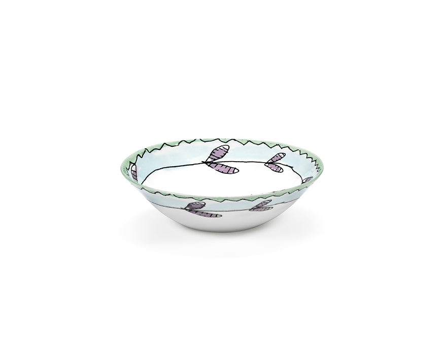 Set aus 2 niedrigen Bowls L Blossom Milk