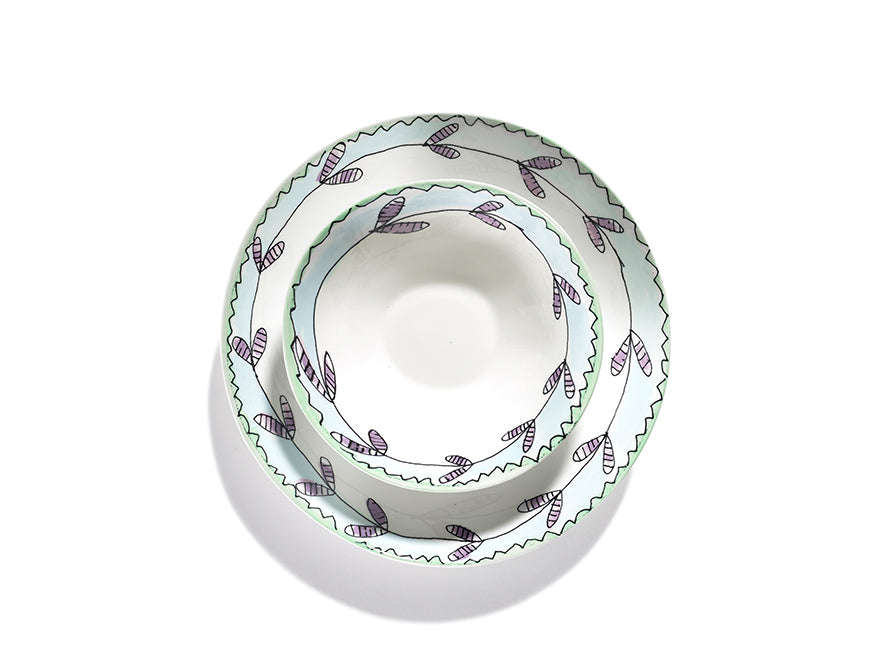 Set aus 2 niedrigen Bowls S Blossom Milk