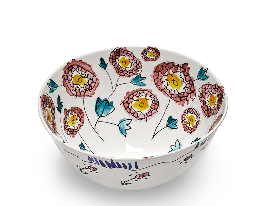 Serving Bowl M Anemone Milk