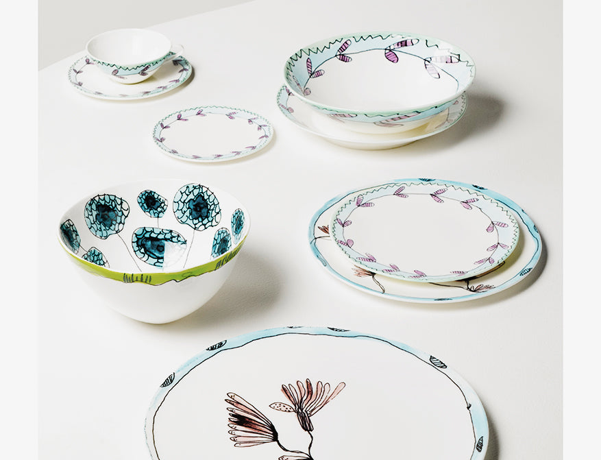 Serving Bowl M Anemone Vaniglia