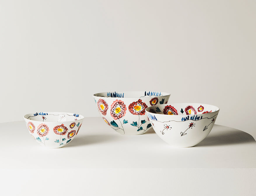 Set aus 2 Bowls L Anemone Milk