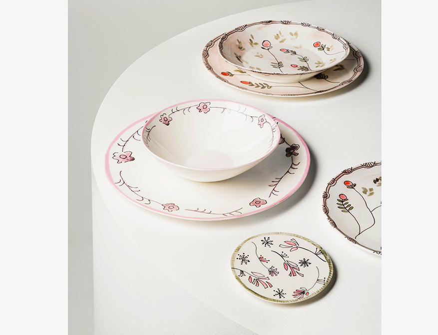 Set aus 2 tiefen Tellern M Mirtillo Nude