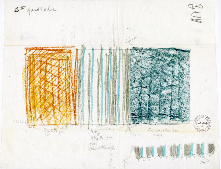 Teppich Les Arcs Bleu Blanc Gris von CC Tapis