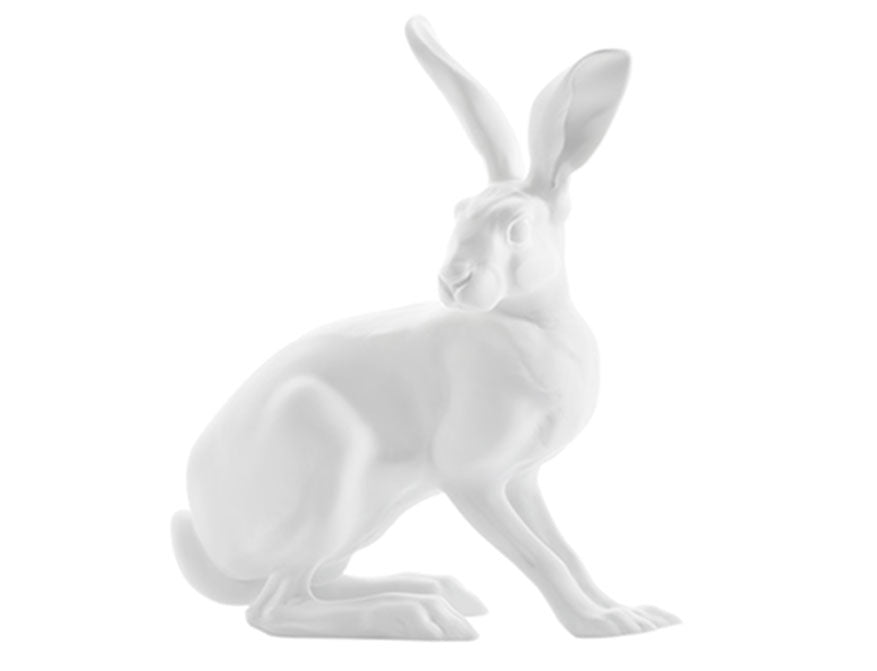Feldhase Lamprecht Biskuitporzellan weiß