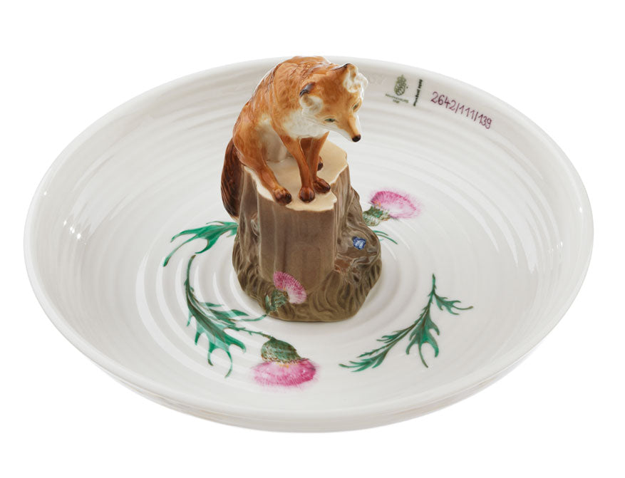Tierschale Fuchs Biskuitporzellan handbemalt und glasiert