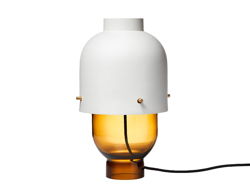 Tischleuchte Colo Biskuitporzellan Glasfuß mundgeblasen