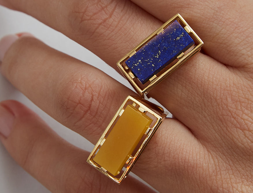 Ring Diaspro Yellow Jade von Aliita