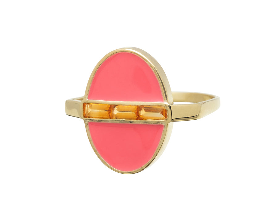 Ring Deco Lago Enamel Pink von Aliita