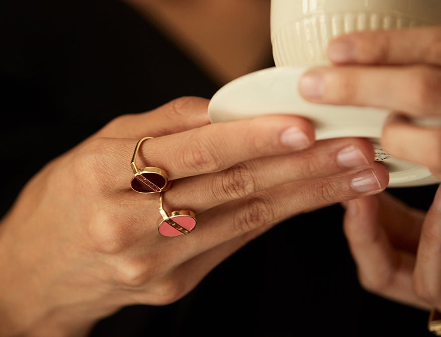 Ring Deco Lago Enamel Pink von Aliita