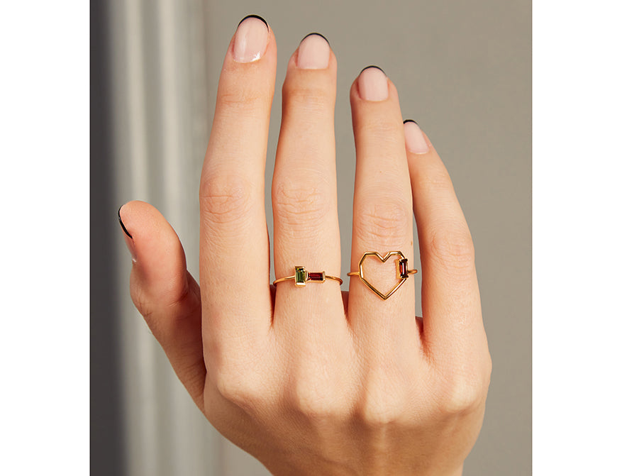 Ring Rolo Garnet Turmalin Grün von Aliita