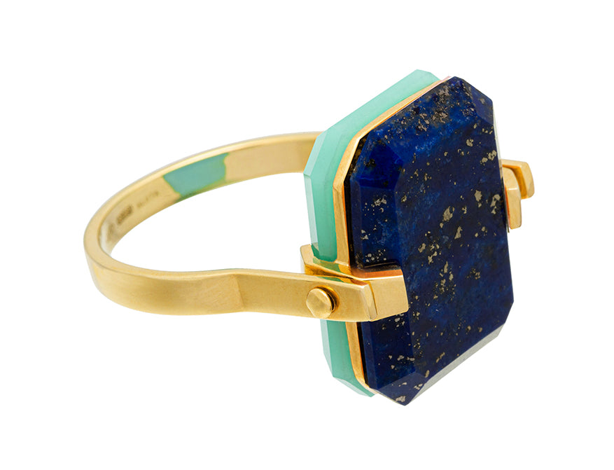 Ring Sandwich Crisopas Lapis Lazuli von Aliita
