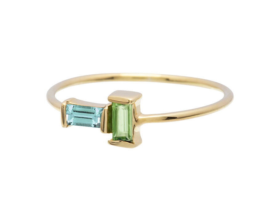 Ring Rolo Aquamarin Peridot von Aliita