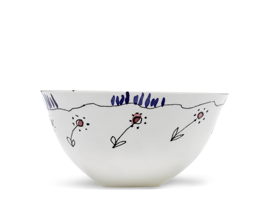 Serving Bowl M Anemone Milk